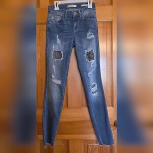 GUESS Rhinestone Distressed Skinny Jeans Brand New
